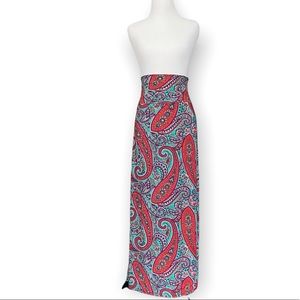 AZULES Paisley Maxi Skirt